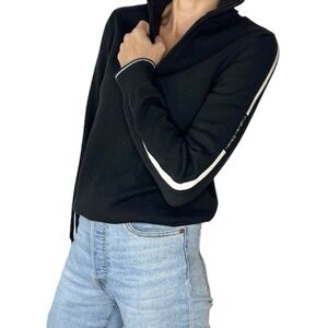Calvin Klein Black Knit Quarter Zip Sweater XS